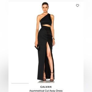 Galvan Asymmetrical Cut Away Dress 4